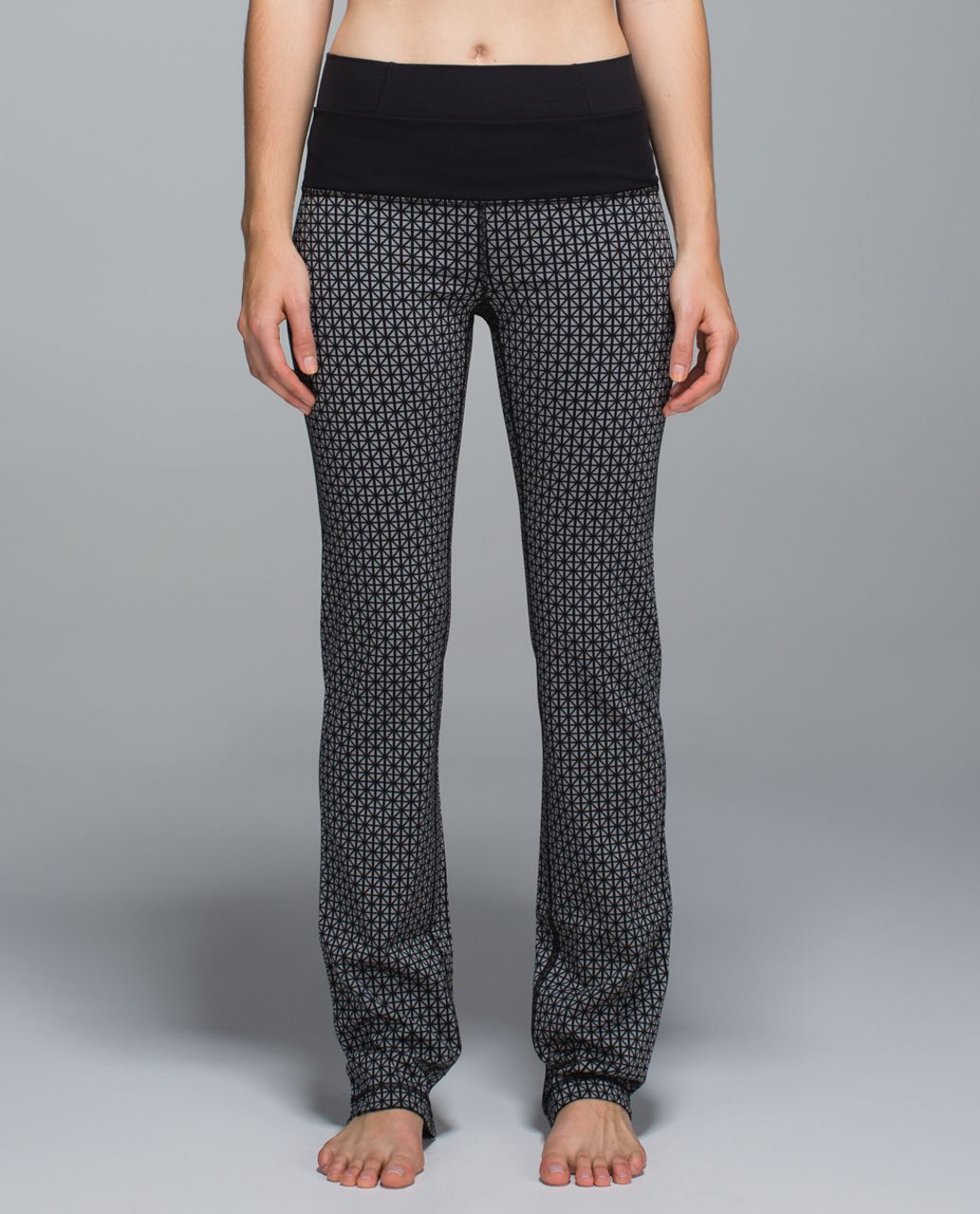 Lululemon Straight-Up Pant - Tri Geo Silver Spoon Black - lulu