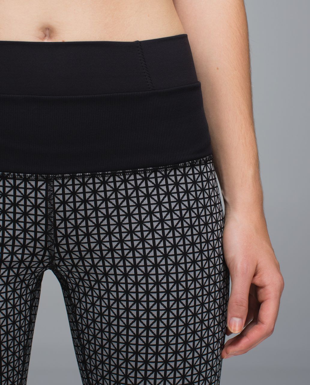 Lululemon Straight-Up Pant - Tri Geo Silver Spoon Black