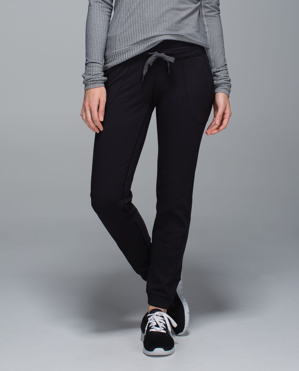 Lululemon Base Runner Pant - Wee Stripe Black Heathered Black /  Black