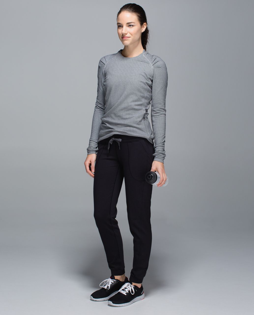 Lululemon Base Runner Pant - Wee Stripe Black Heathered Black /  Black