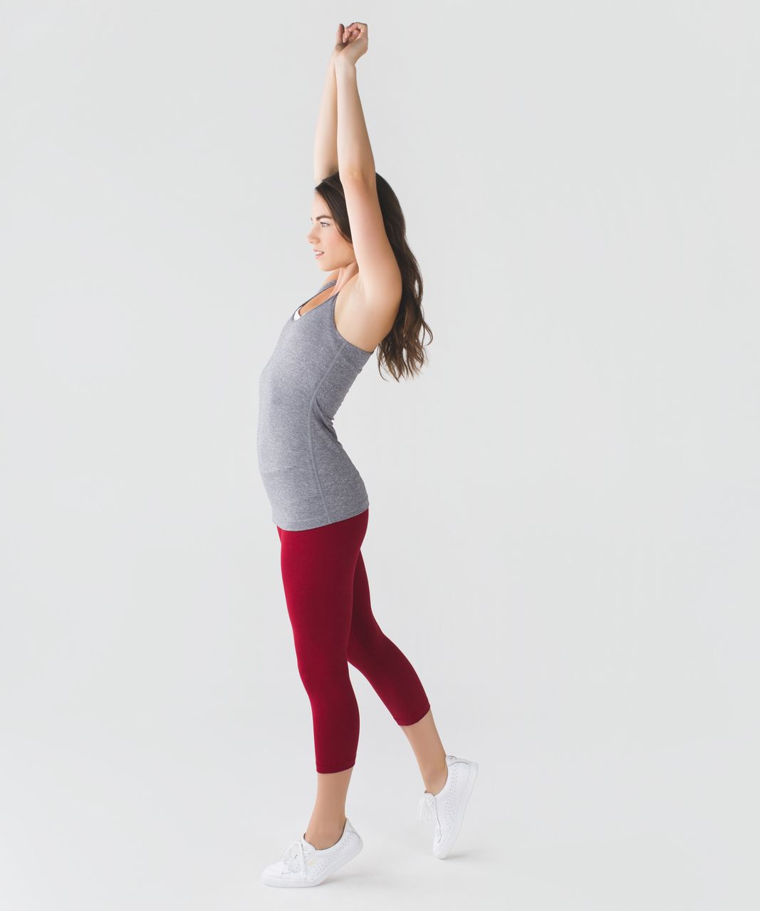 Lululemon Wunder Under Crop II *Full-On Luon - Deepest Cranberry / Boom Juice