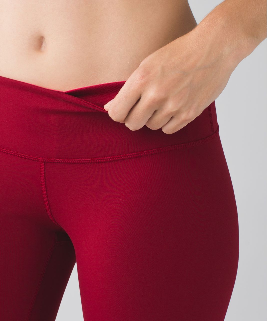 Lululemon Wunder Under Crop II *Full-On Luon - Deepest Cranberry / Boom Juice