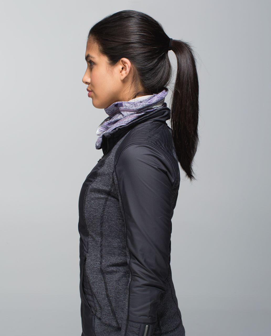 Lululemon Run With Me Neck Warmer - Osaka Stripe Heathered Black Grape