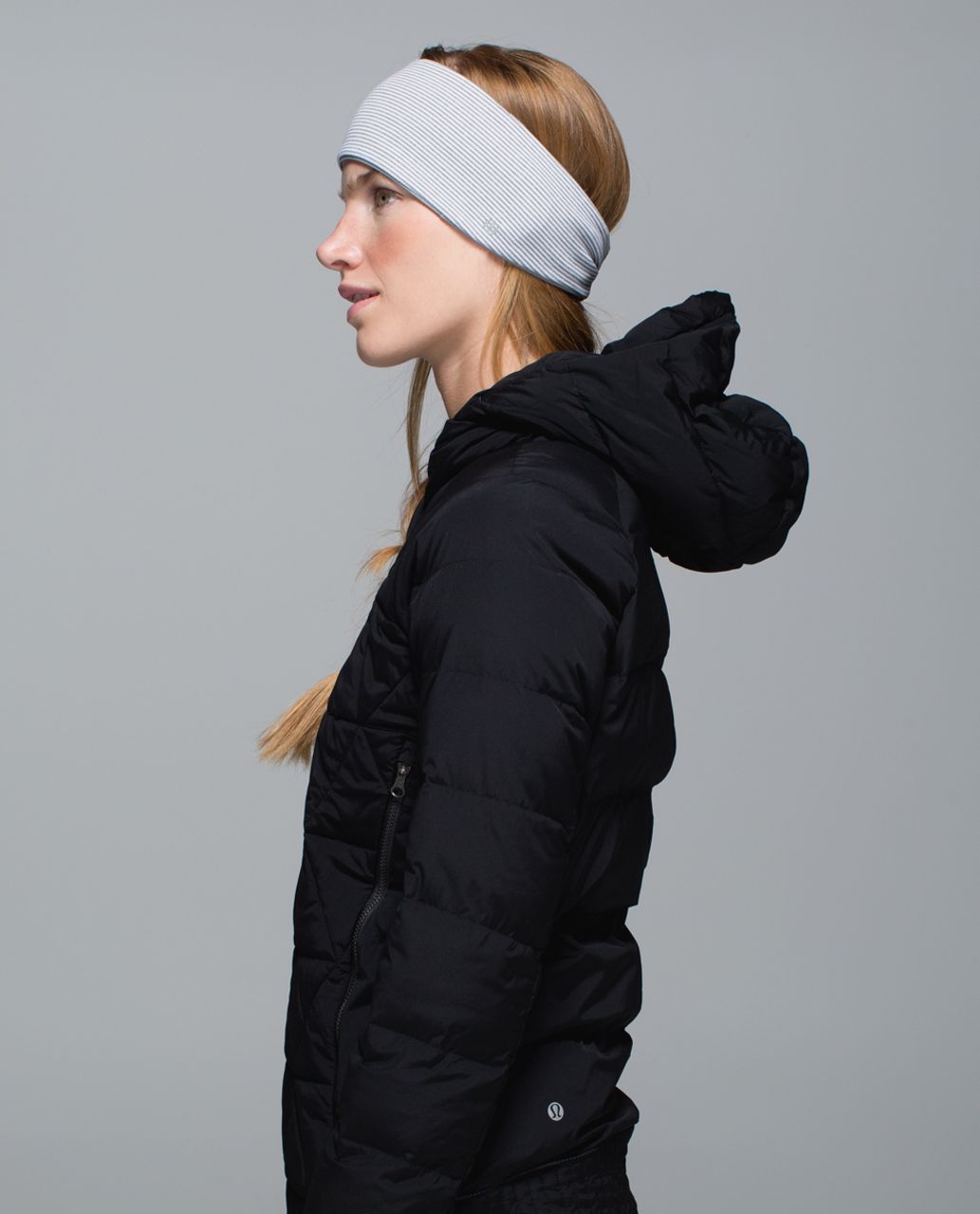 Lululemon Run With Me Ear Warmer - Hyper Stripe Heathered Slate Ghost / Heathered Slate