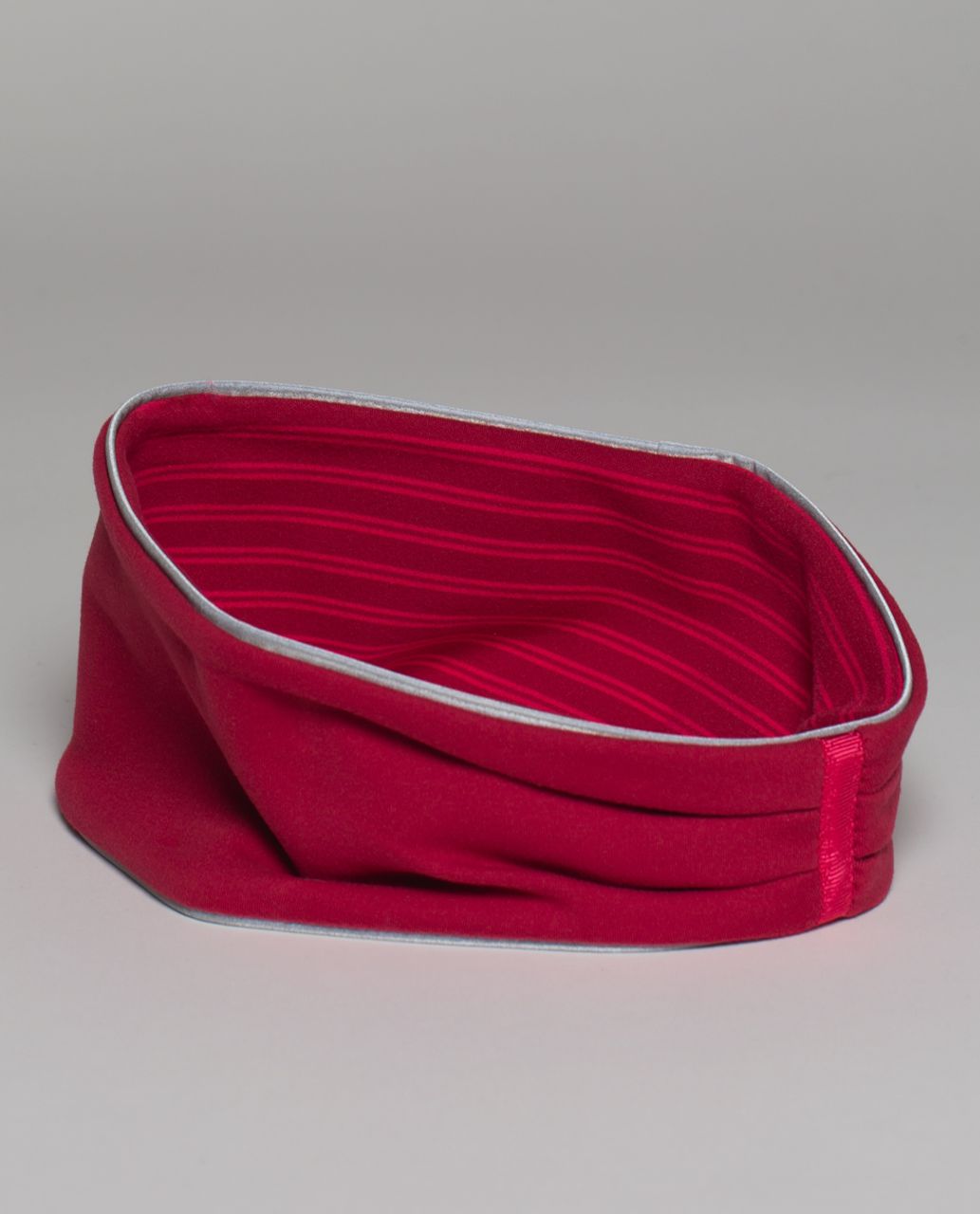 Lululemon Run With Me Ear Warmer - Deepest Cranberry / Double Trouble Stripe Boom Juice Deepest Cranberry