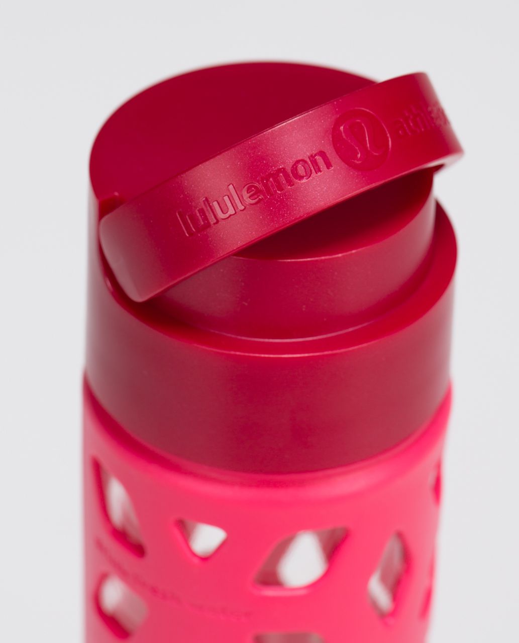 Lululemon Pure Focus Glass Water Bottle - Neon Pink - lulu fanatics