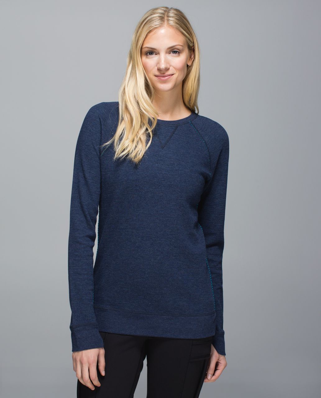 Lululemon Open Your Heart Long Sleeve II - Heathered Ink / Classic Stripe  Heathered Inkwell Surge - lulu fanatics