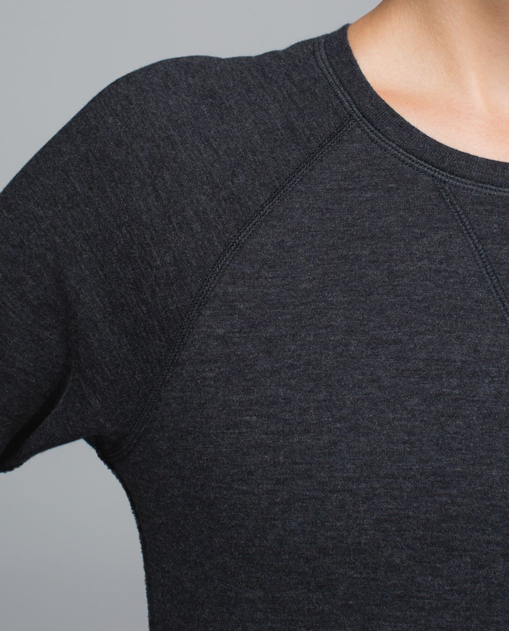 Lululemon Open Your Heart Long Sleeve II - Heathered Black / Classic Stripe Heathered Black Soot Light