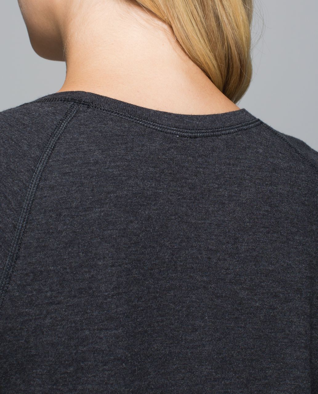 Lululemon Open Your Heart Long Sleeve II - Heathered Black / Classic Stripe Heathered Black Soot Light