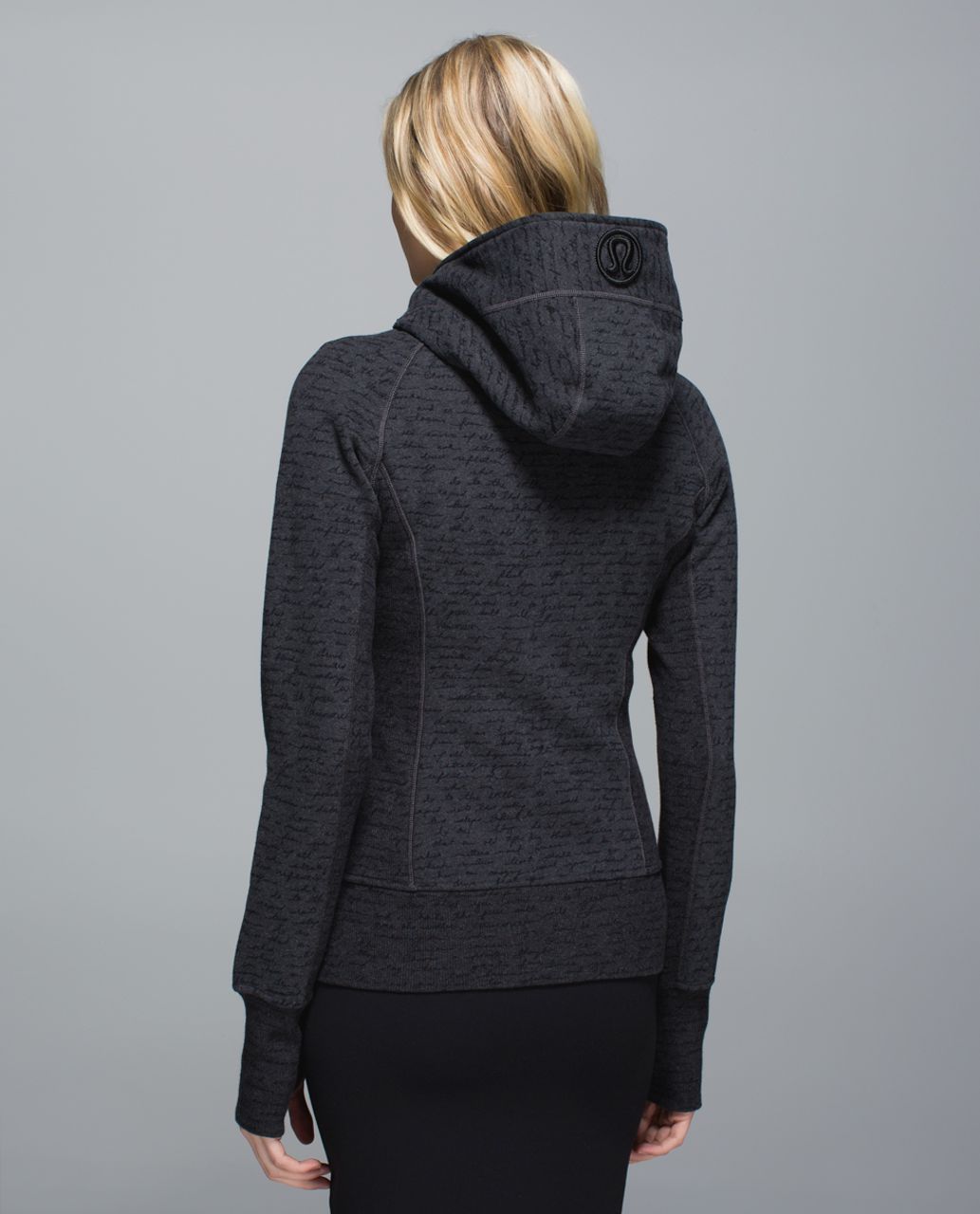 Lululemon Scuba Hoodie II - Manifesto Script Deep Coal Heathered Black / Deep Coal / Manifesto Script Ghost Black