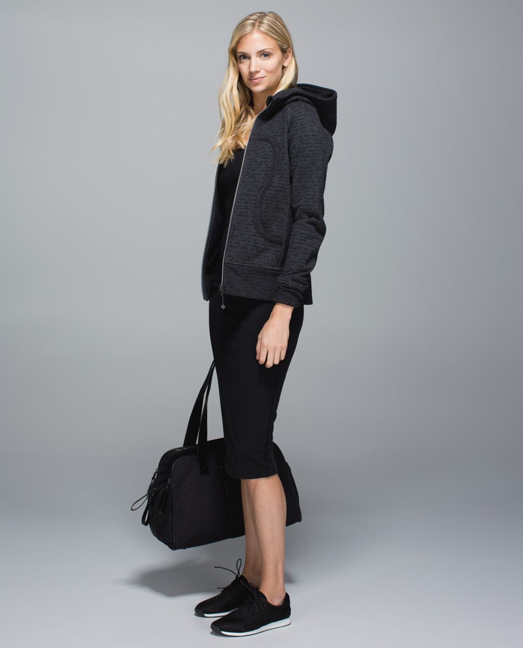 Lululemon Scuba Hoodie II - Heathered Dark Grey / Black