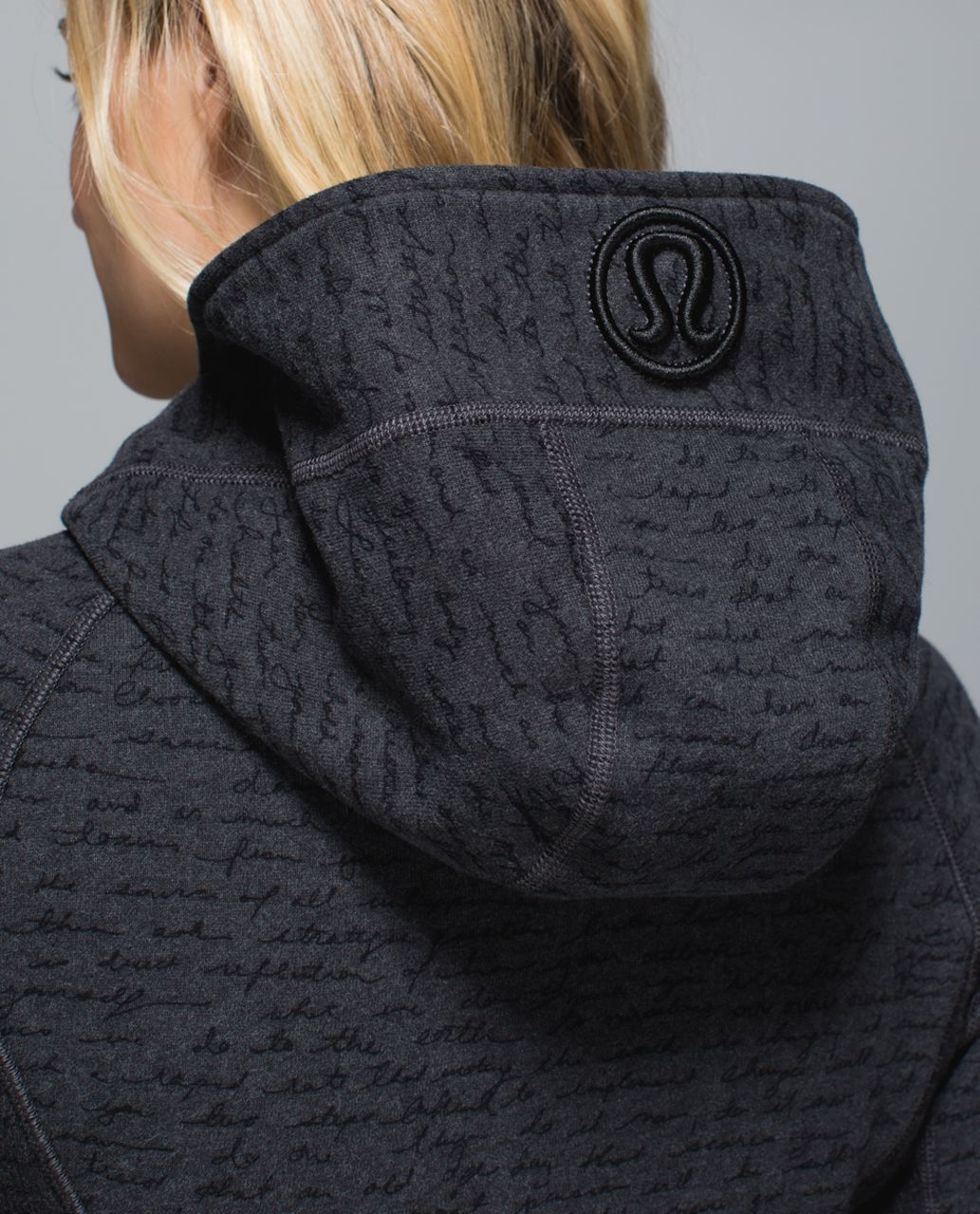 Lululemon Scuba Hoodie II - Manifesto Script Deep Coal Heathered Black / Deep Coal / Manifesto Script Ghost Black