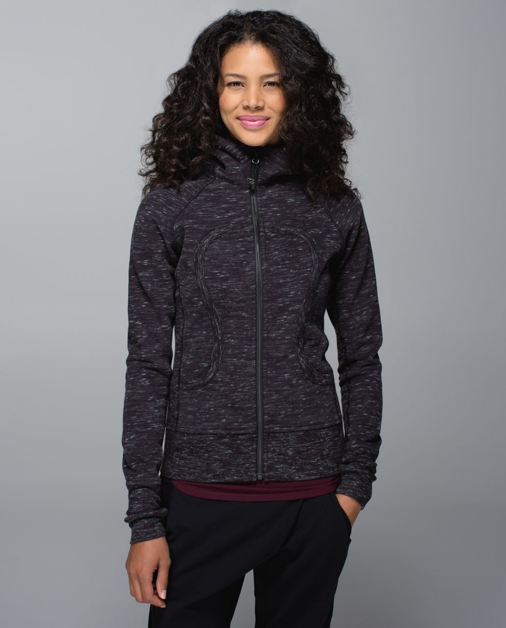 Lululemon Scuba Hoodie II - Heathered Dark Grey / Black