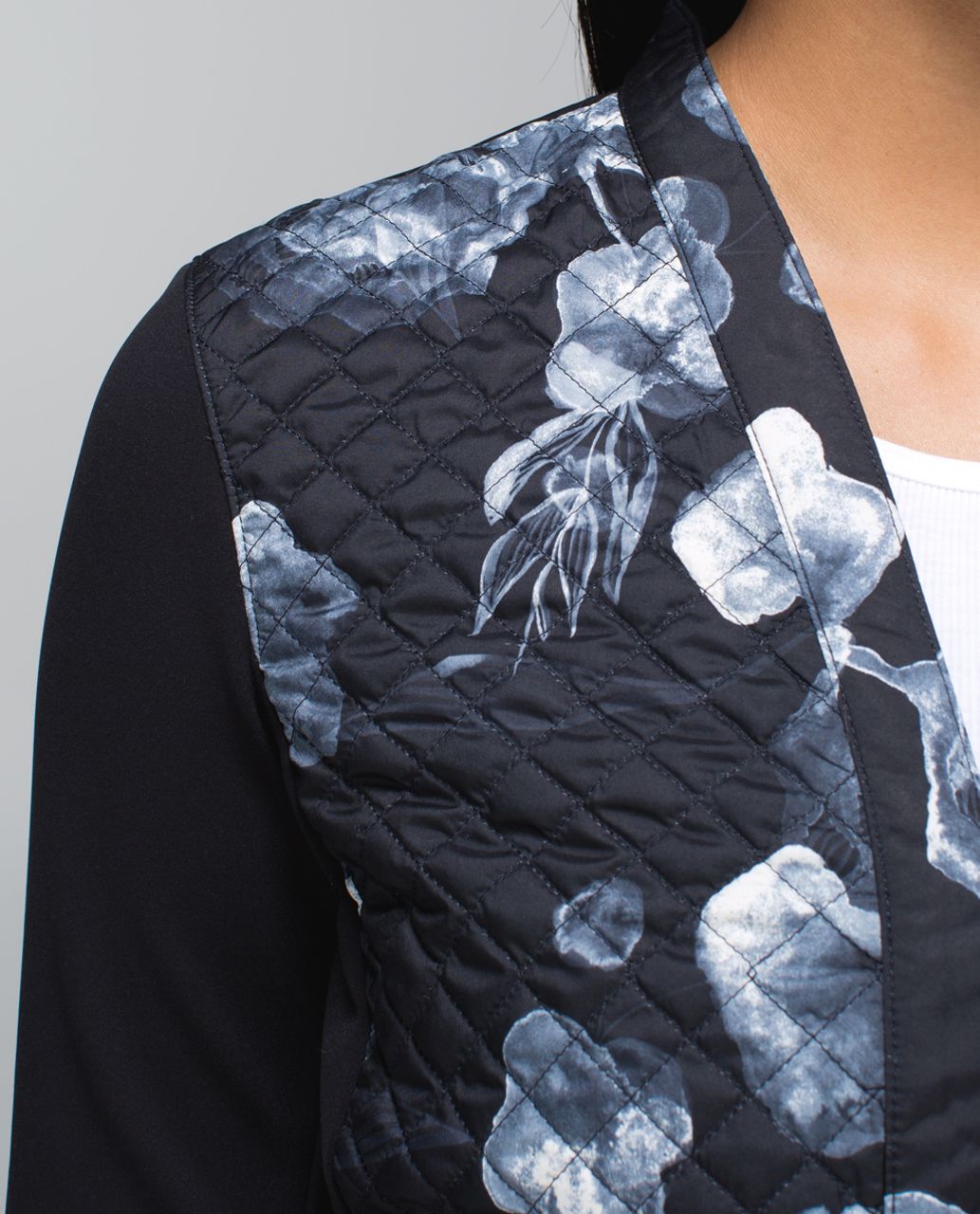 Lululemon Cardigan & Again - Inky Floral Black Ghost / Black