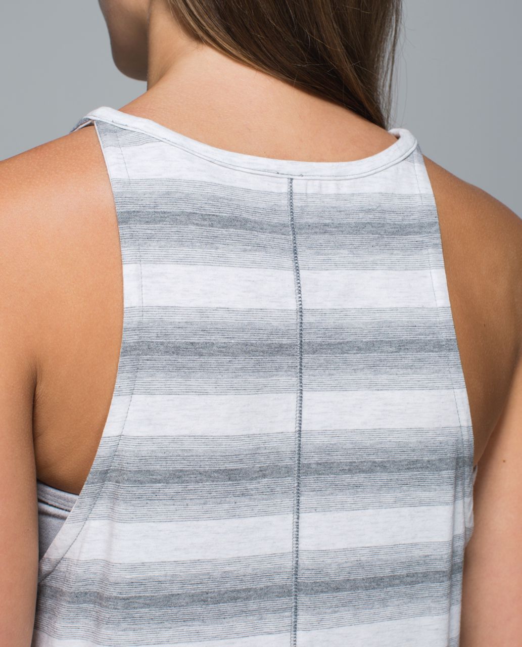 Lululemon Find Your Zen Tank - Capilano Stripe Heathered White Heathered Medium Grey