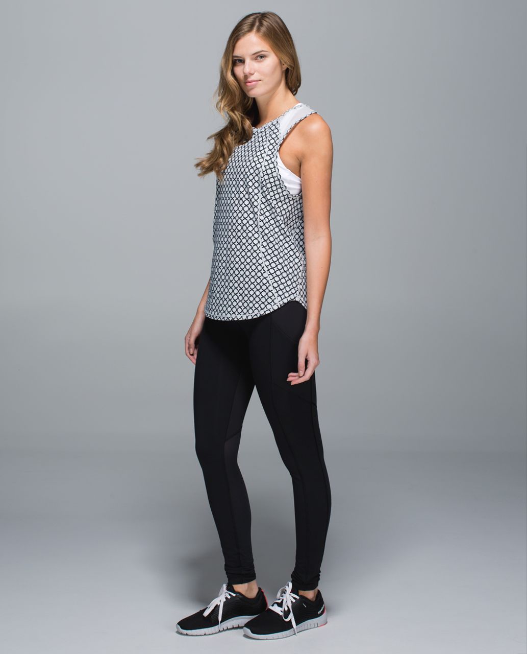 Lululemon Sculpt Tank - Soul Geo Silver Spoon Black / Silver Spoon