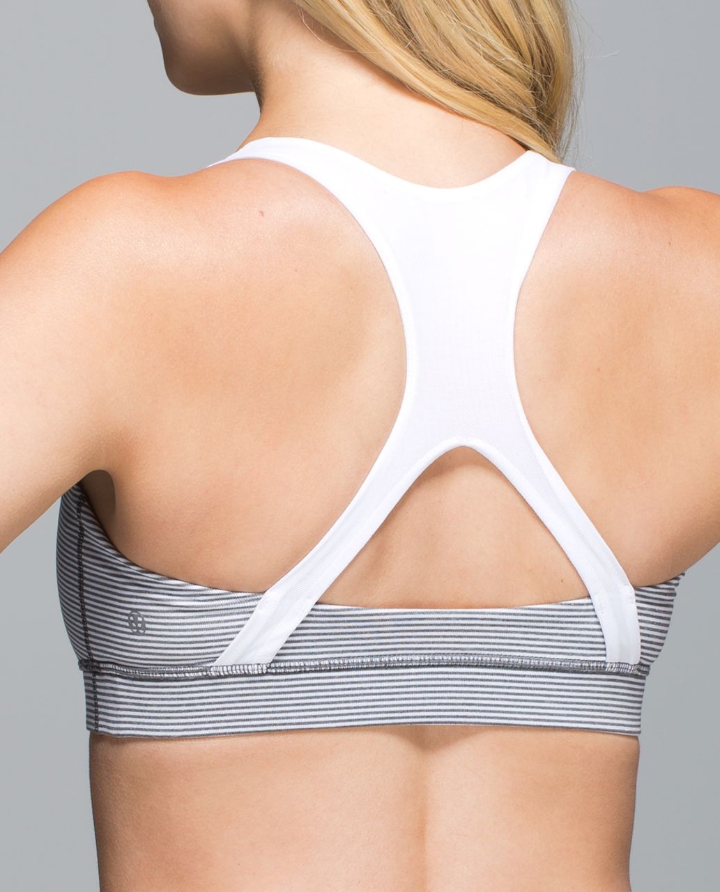 Lululemon 50 Rep Bra - Tonka Stripe Heathered Slate White