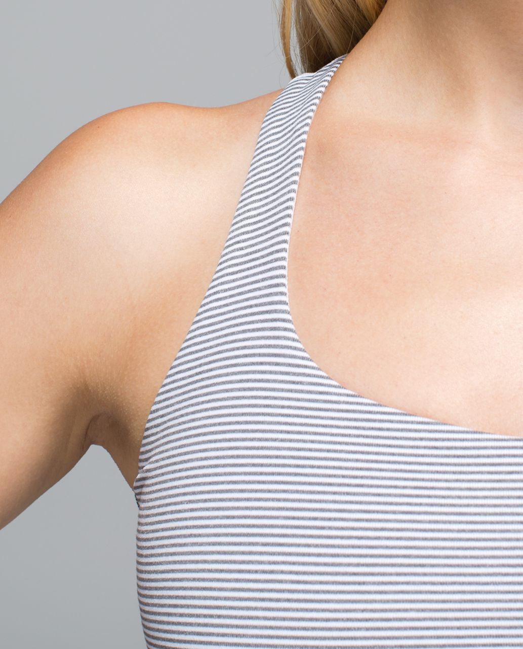 Lululemon All Sport Bra - Tonka Stripe Heathered Slate White / White - lulu  fanatics