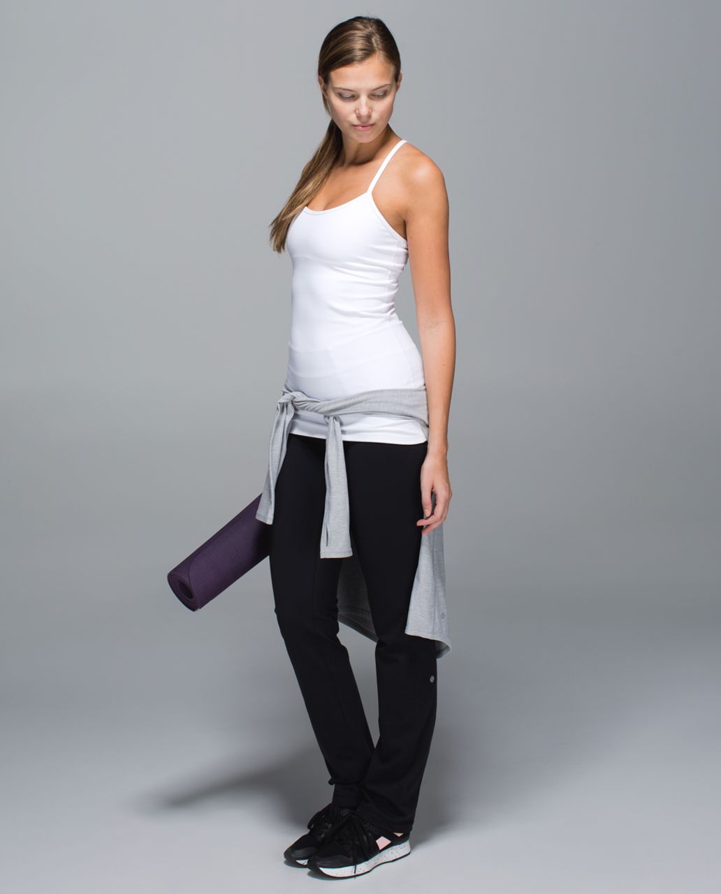 LULULEMON $108.00 Straight-Up Pant in Tri Geo Silver Spoon Black