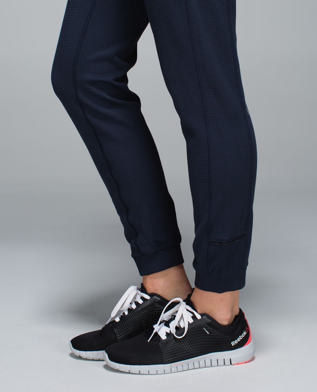 Lululemon Base Runner Pant - Heathered Inkwell / Tonka Stripe Inkwell Black