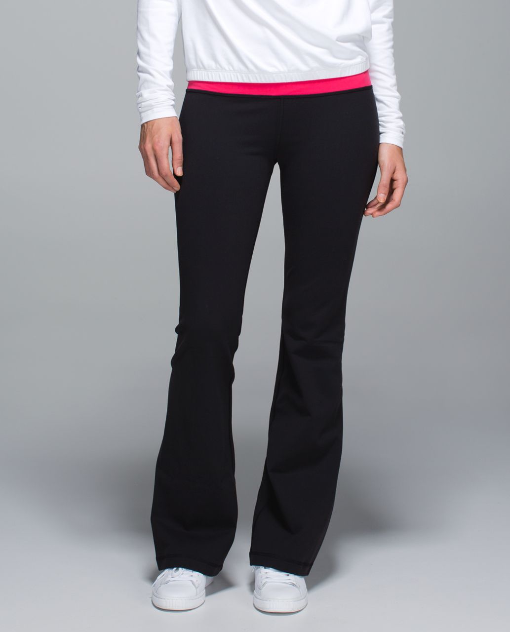 Lululemon Groove Pant *Full-On Luon (Regular) - Black / Boom Juice ...