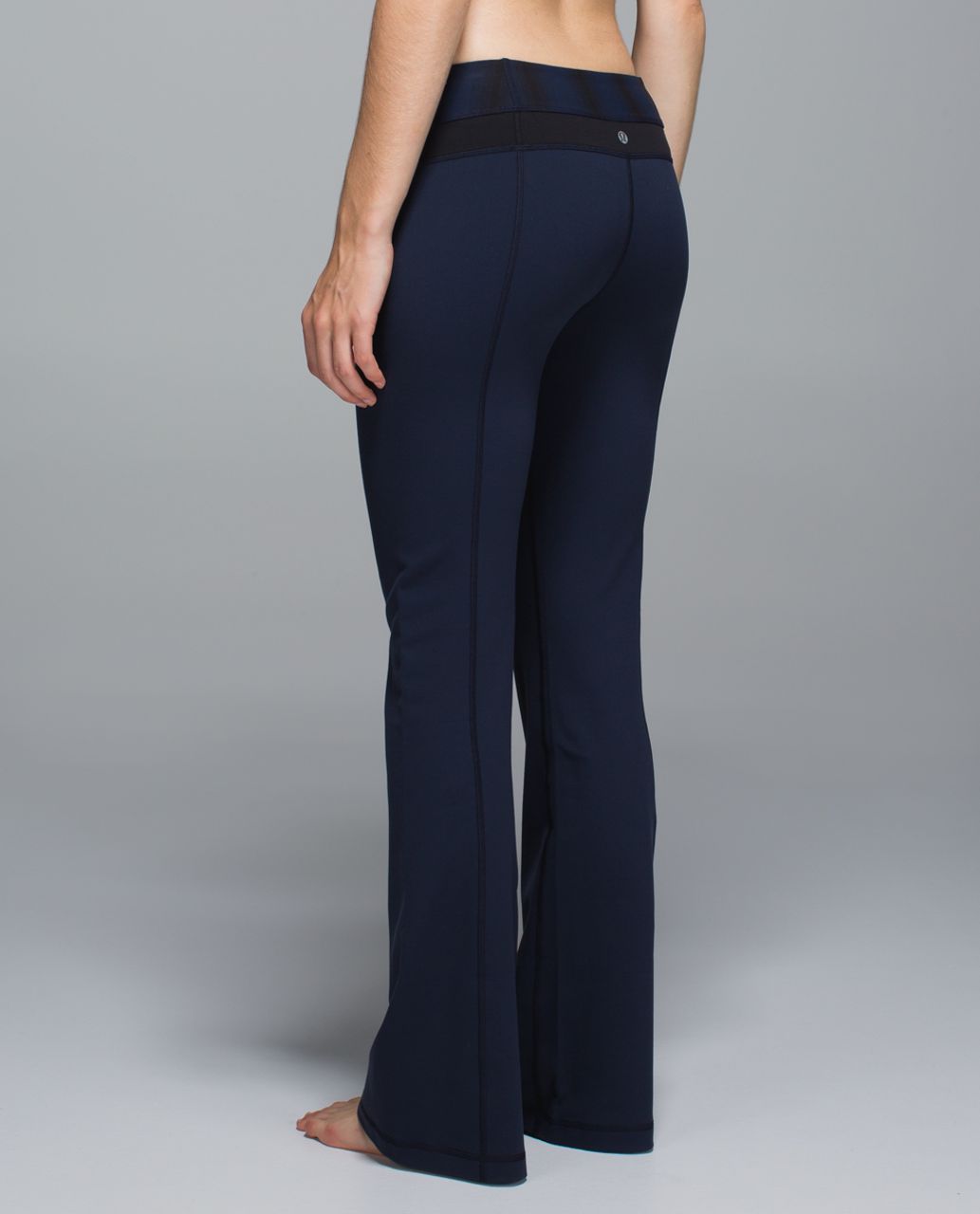 Lululemon Groove Pant *Full-On Luon (Regular) - Inkwell / Capilano Stripe  Inkwell Black / Black - lulu fanatics