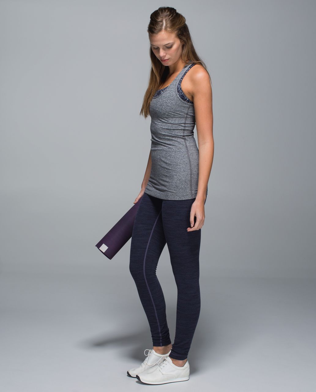 Lululemon Wunder Under Pant (Roll Down) - Diamond Jacquard Space Dye Black  Nightfall - lulu fanatics