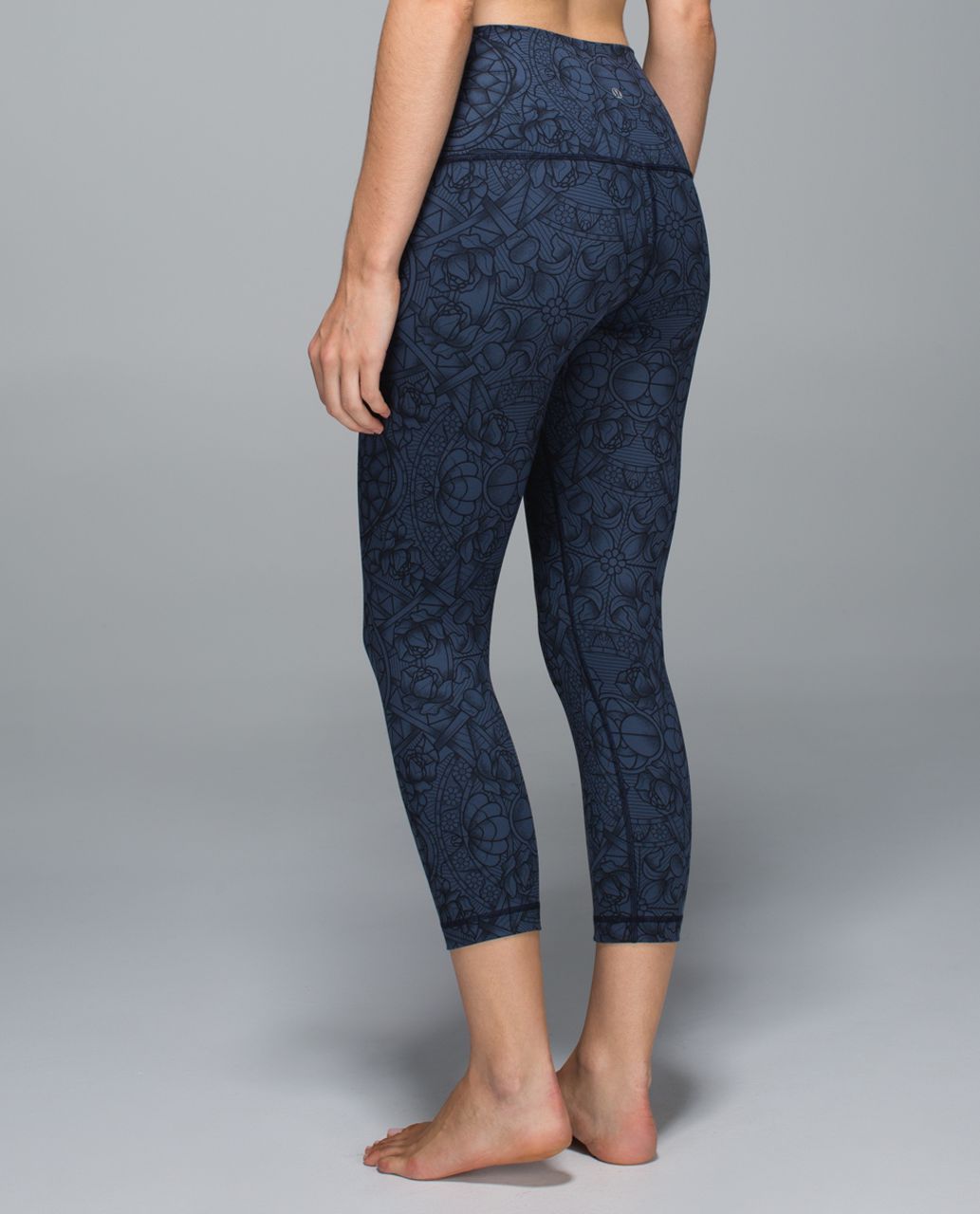 Lululemon Wunder Under Crop II *Full-On Luon (Roll Down) - Prisma Inkwell  Black - lulu fanatics