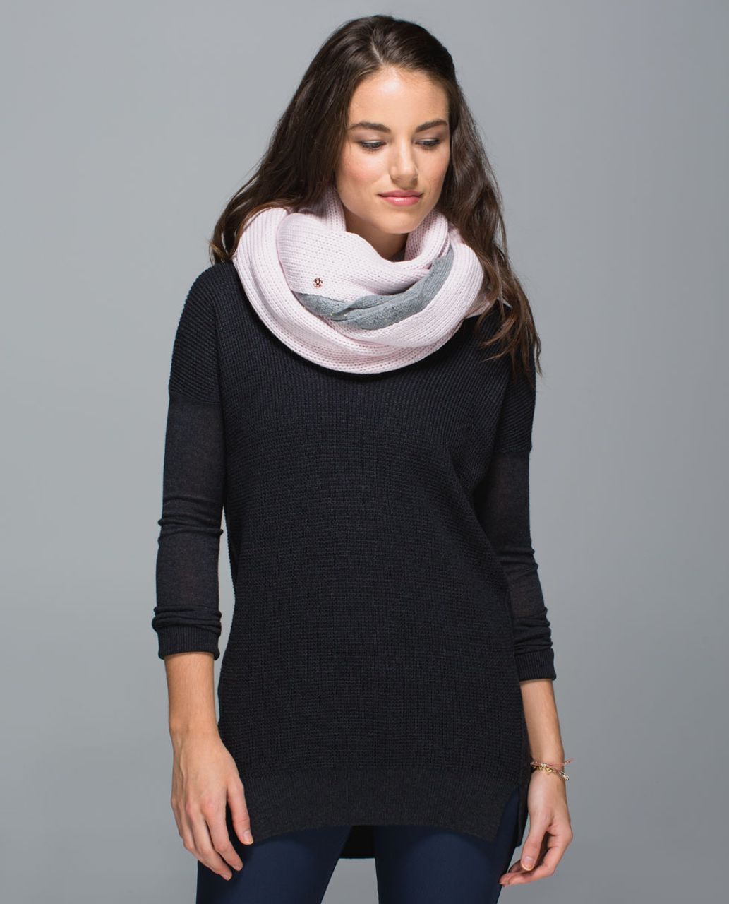 Lululemon Blissed Out Circle Scarf - Heathered Neutral Blush / Heathered Medium Grey / Inkwell / Aged Moss / Deep Coal