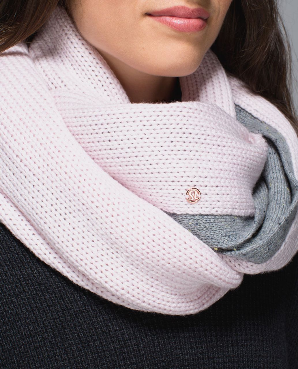 Lululemon Blissed Out Circle Scarf - Heathered Neutral Blush / Heathered  Medium Grey / Inkwell / Aged Moss / Deep Coal - lulu fanatics