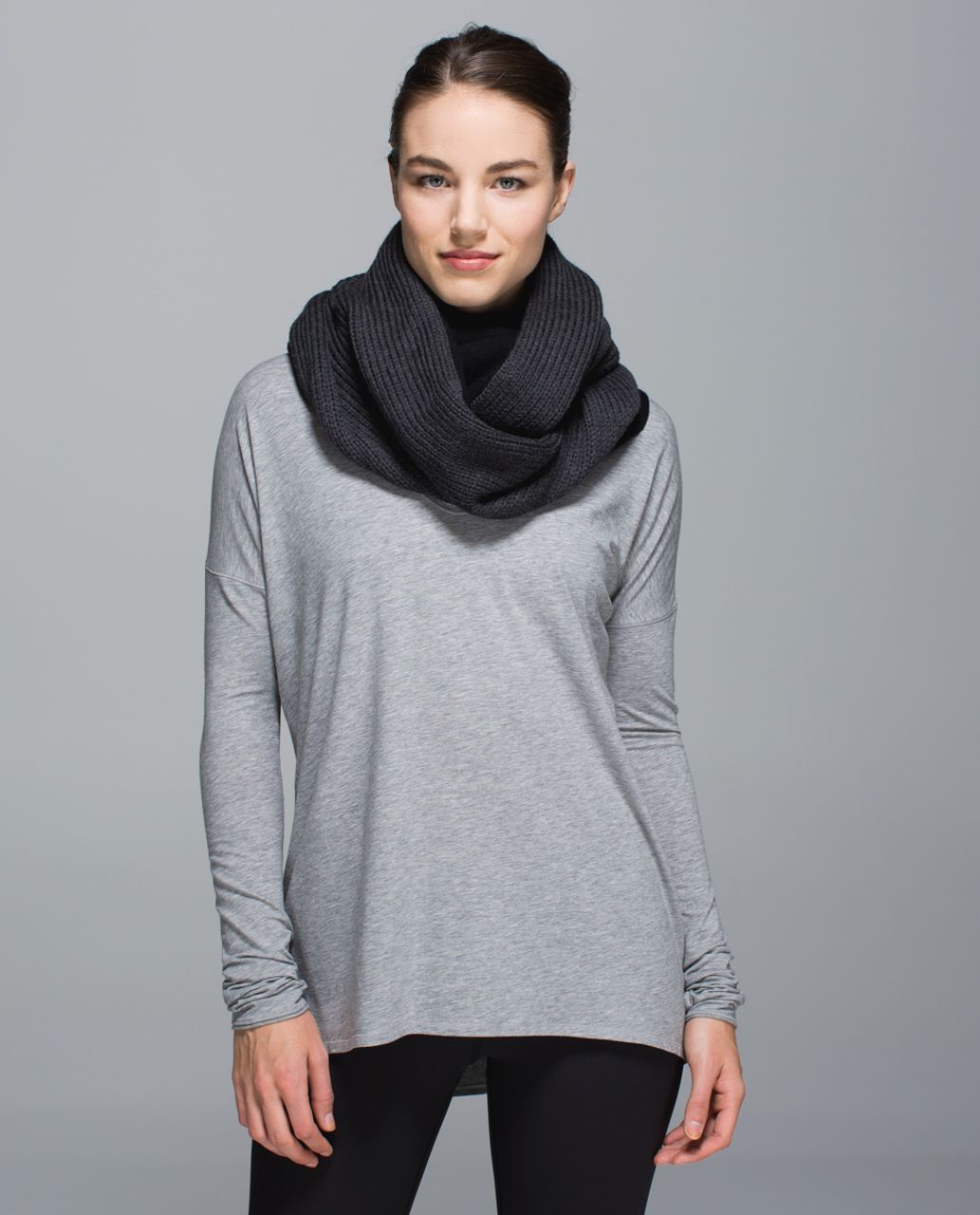 Lululemon Blissed Out Circle Scarf - Heathered Black /  Black