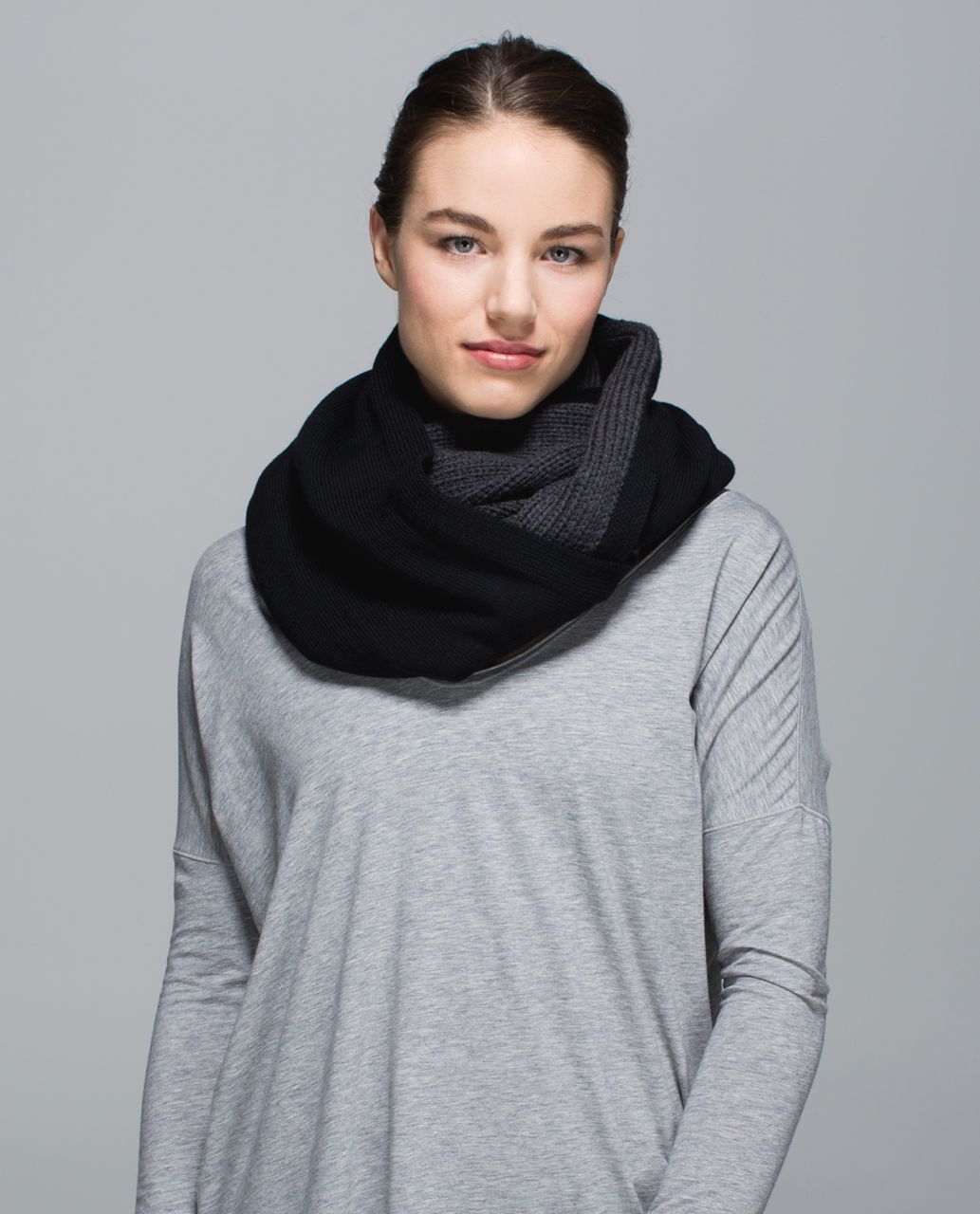 Lululemon Blissed Out Circle Scarf - Heathered Black /  Black