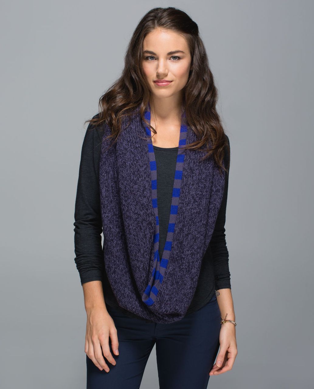 Lululemon Blissed Out Circle Scarf - Black Grape / Nightfall / Pigment Blue