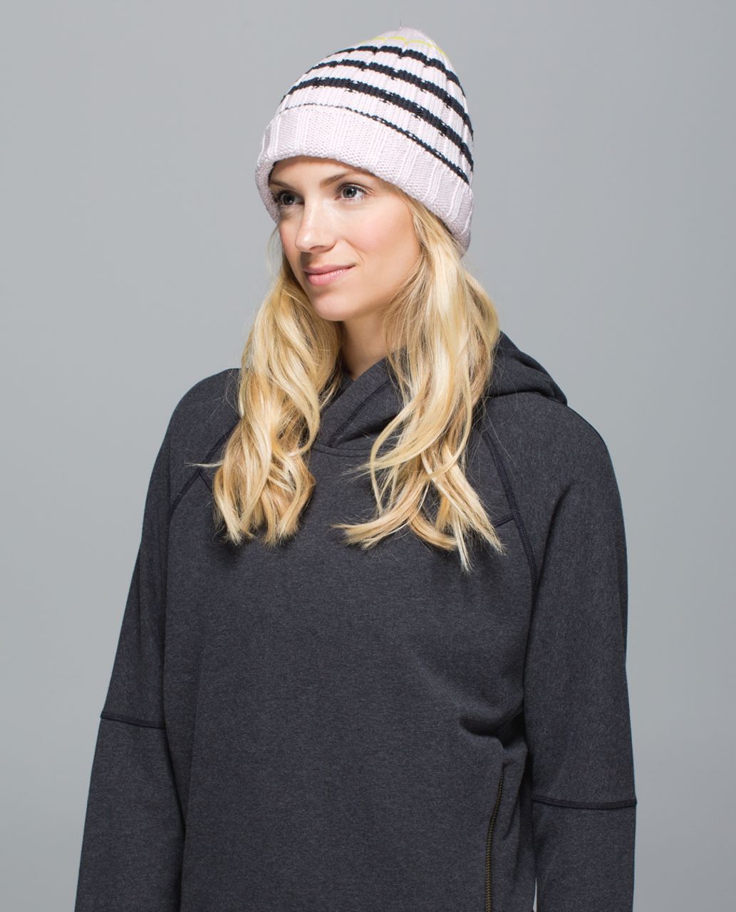 Lululemon Blissed Out Toque - Heathered Neutral Blush / Deep Coal / Split Pea