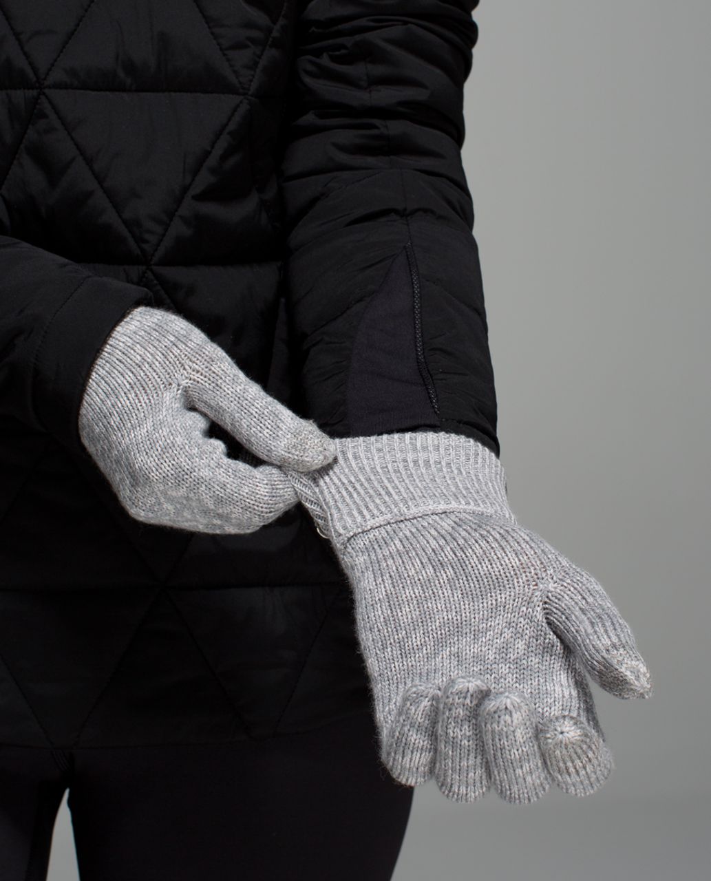 Lululemon Blissed Out Gloves - Heathered Slate / Heathered Neutral Blush