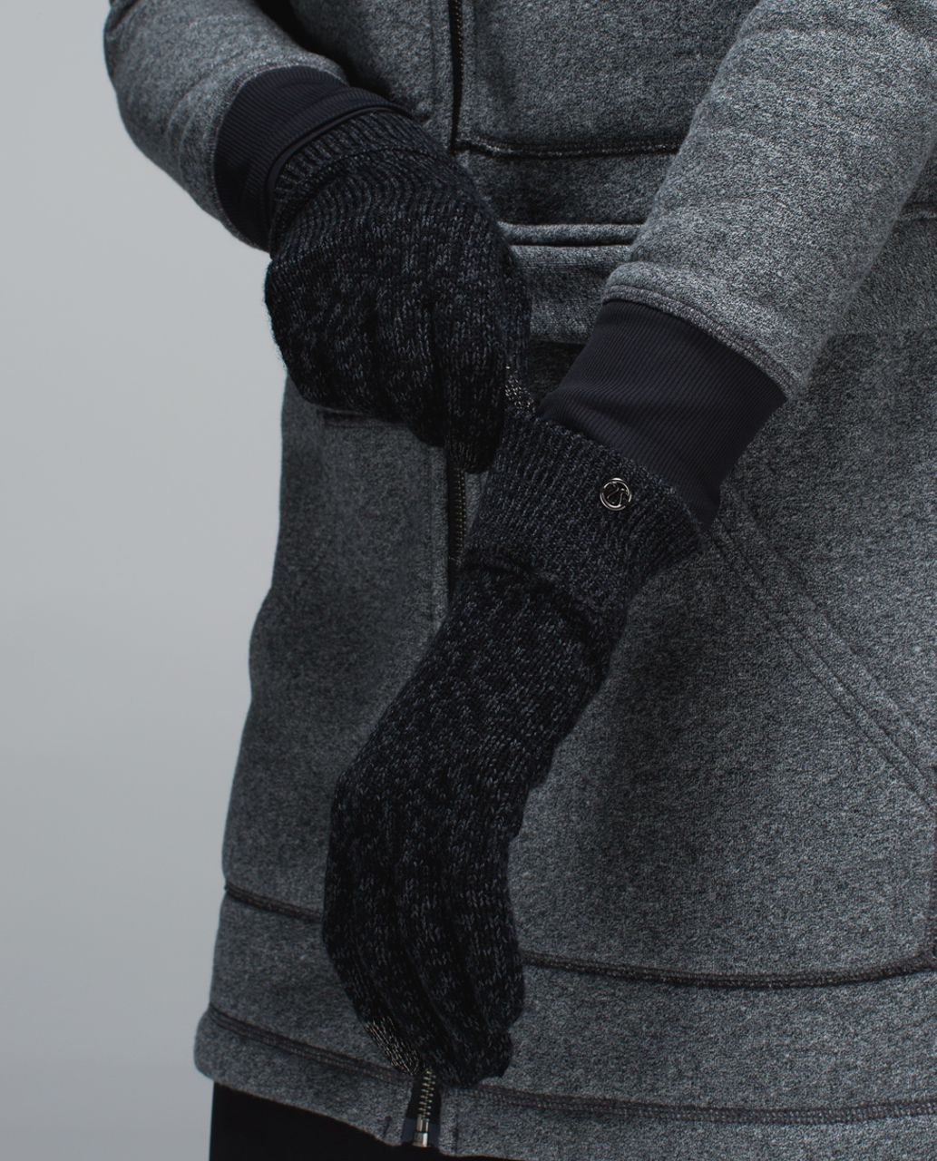 Lululemon Blissed Out Gloves - Black /  Heathered Deep Coal