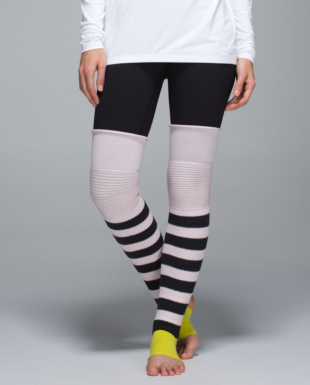 Lululemon Blissed Out Leg Warmers - Heathered Neutral Blush / Deep Coal