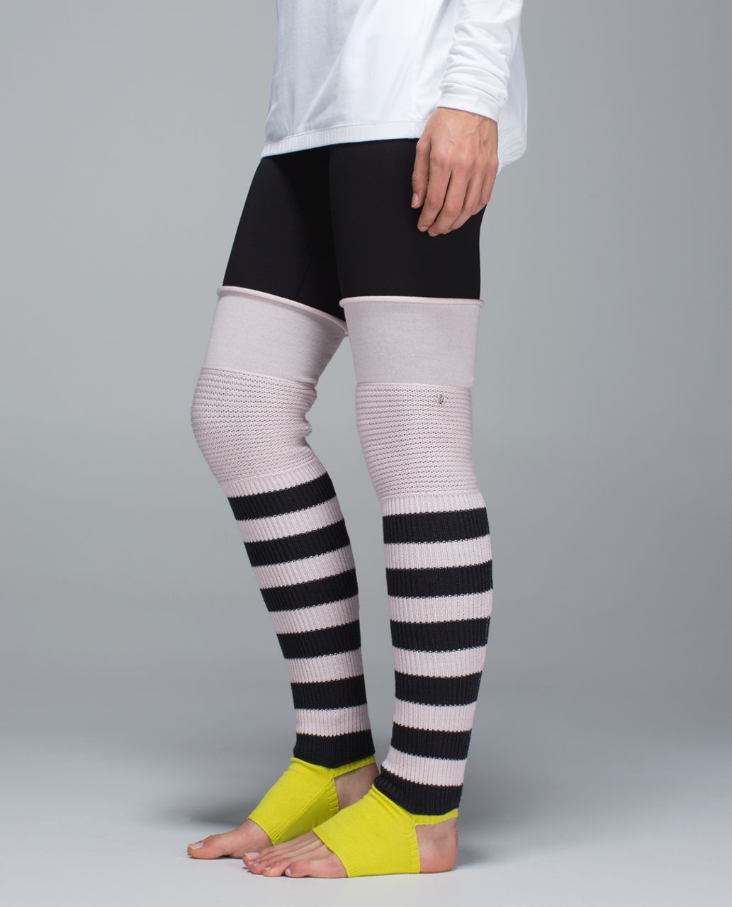 Lululemon Blissed Out Leg Warmers - Heathered Neutral Blush / Deep Coal