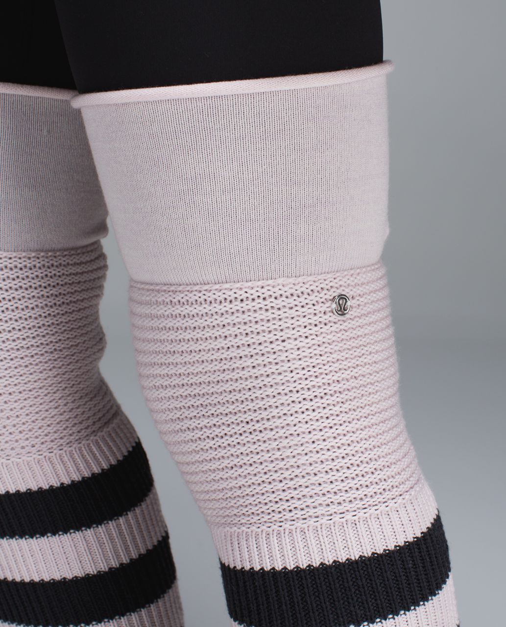 Lululemon Blissed Out Leg Warmers - Heathered Neutral Blush / Deep Coal