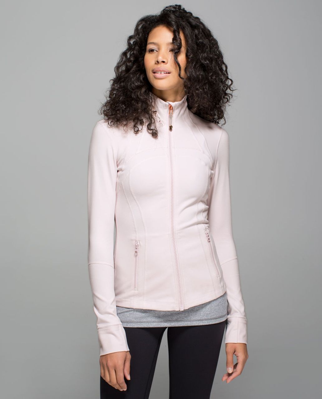 Lululemon Define Jacket - Neutral Blush / Tonka Stripe Heathered Slate White