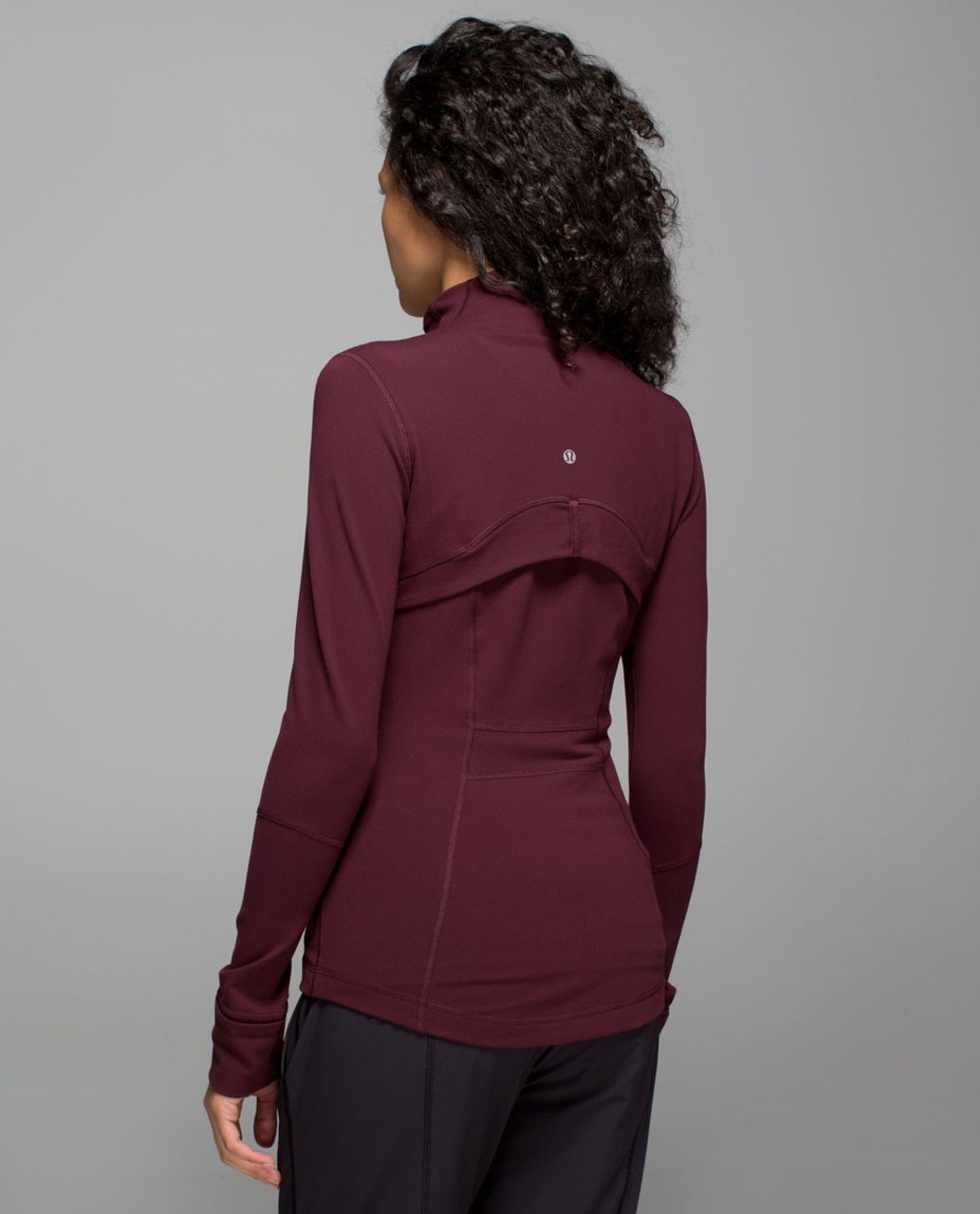 LULULEMON Define Jacket Size 8 Maroon / Burgundy With Thumbholes