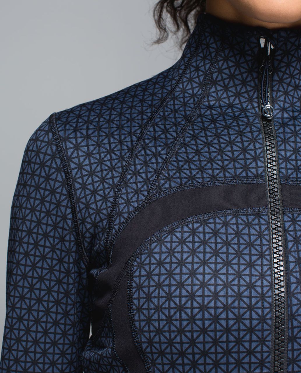 Lululemon Define Jacket - Tri Geo Printed Inkwell Black / Black