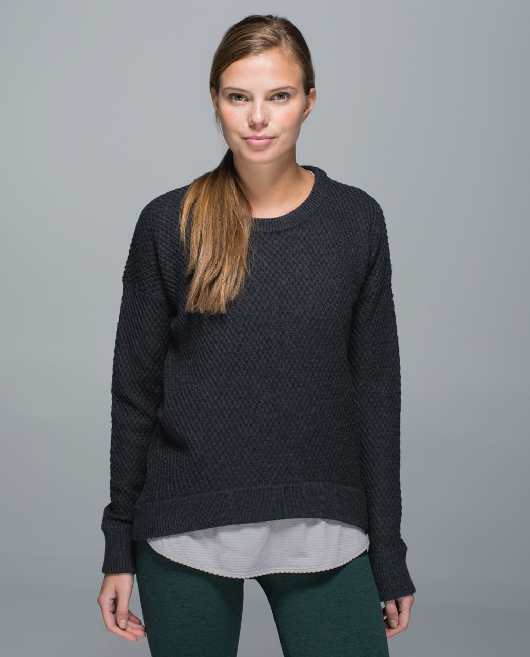 Lululemon Yogi Crew Sweater - Heathered Black
