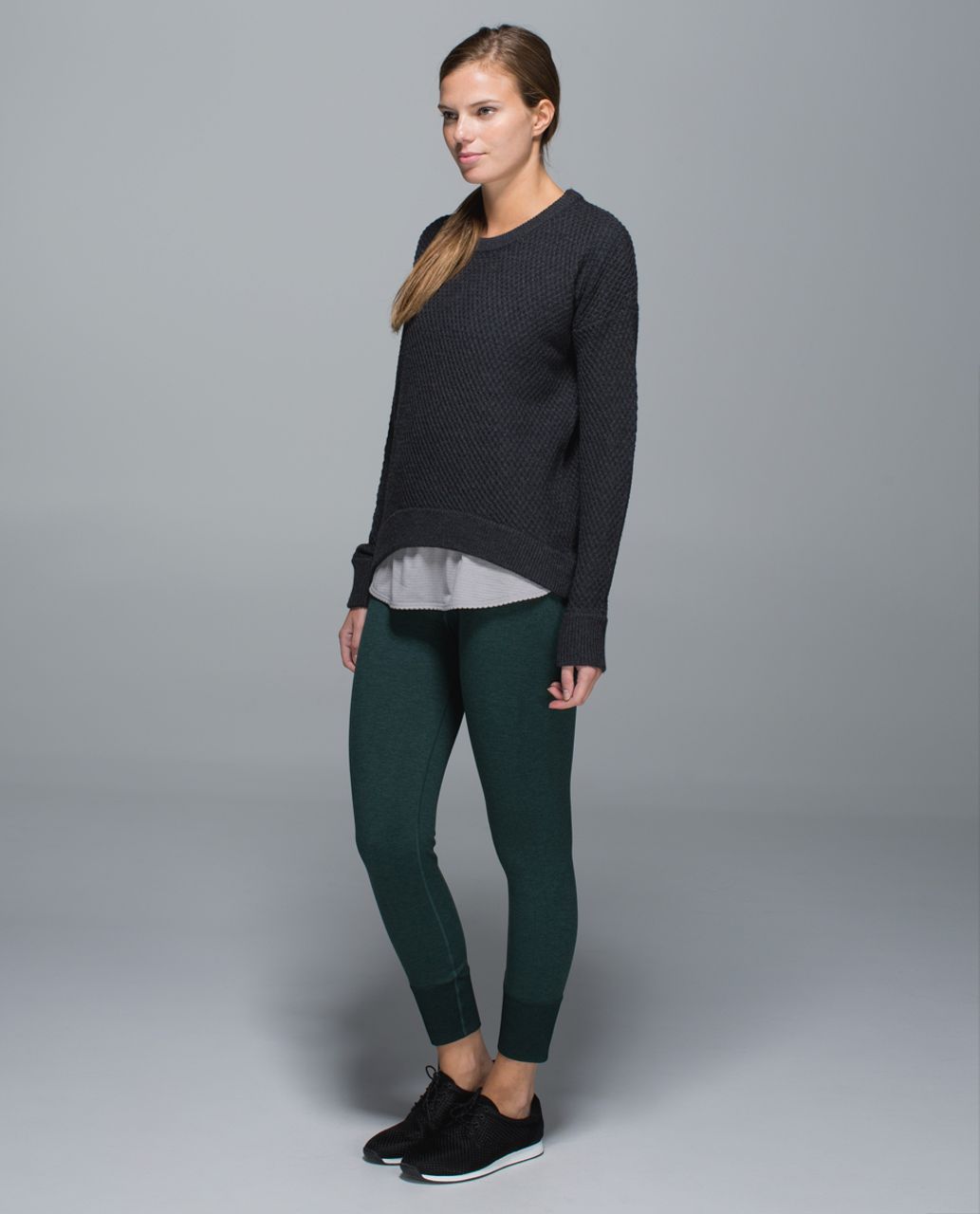 Lululemon Yogi Crew Sweater - Heathered Black