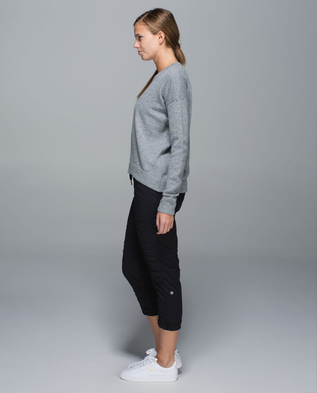 Lululemon Yogi Crew Sweater - Heathered Medium Grey / Inkwell / Aged Moss / Deep Coal