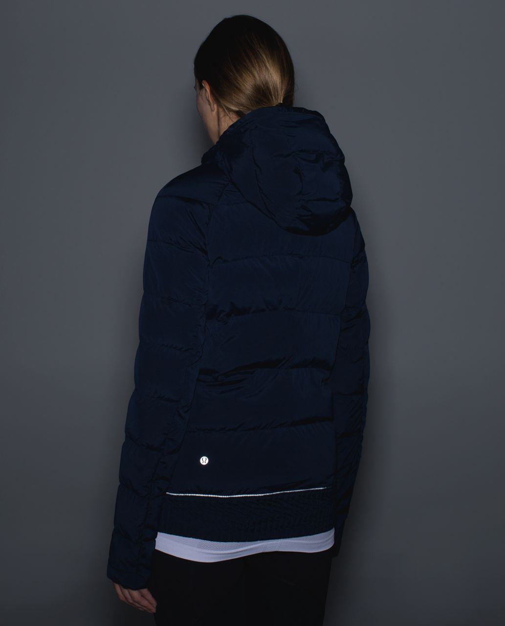 Lululemon Fluffed Up Pullover Jacket Navy Blue Goose … - Gem