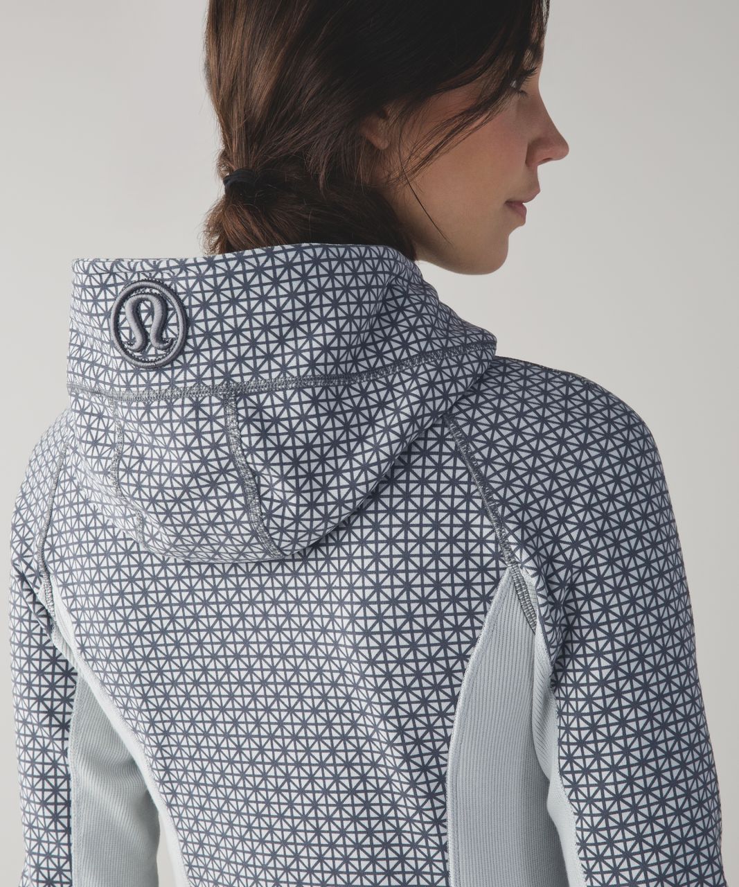 Lululemon Scuba Hoodie II - Tri Geo Printed Silver Spoon Slate / Slate