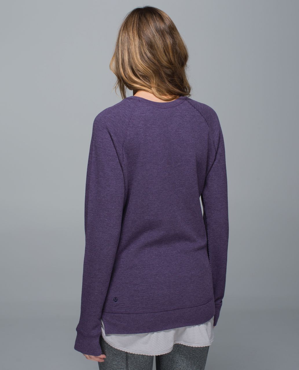 Lululemon Open Your Heart Long Sleeve II - Heathered Deep Zinfandel / Classic Stripe Heathered Deep Zinfandel Winter Orchid