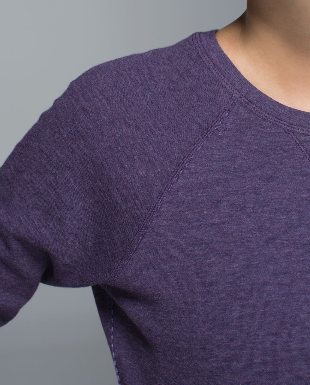 Lululemon Open Your Heart Long Sleeve II - Heathered Deep Zinfandel / Classic Stripe Heathered Deep Zinfandel Winter Orchid