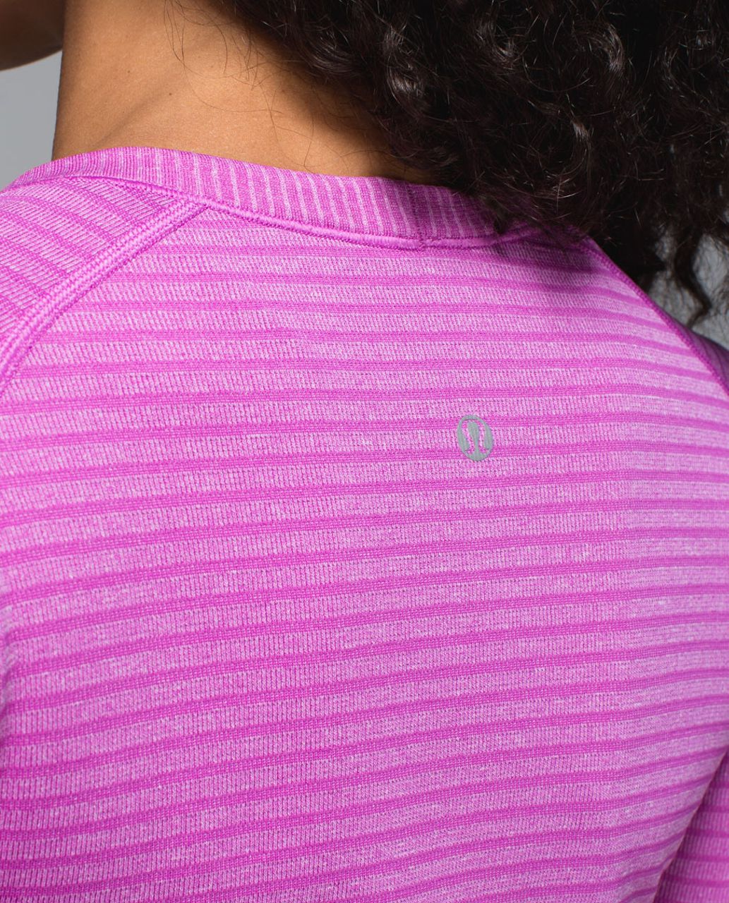 Lululemon Run:  Swiftly Tech Long Sleeve Crew - Rugby Stripe Tonal Heathered Ultra Violet